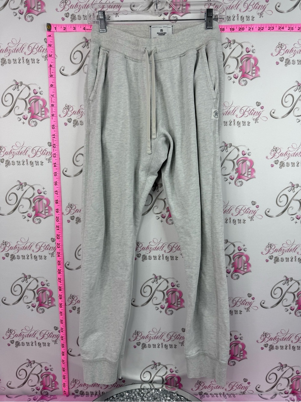 Reigning Champ Heather Light Gray Drawstring Sweatpants